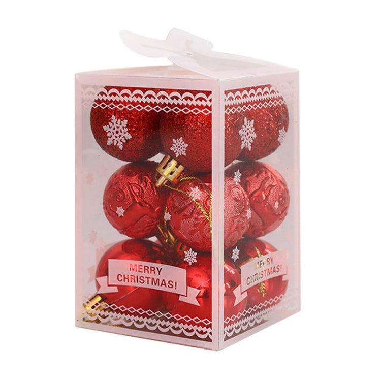 12pcs/pack 4cm Christmas Ball Special Shape + Glitter + Bright Set