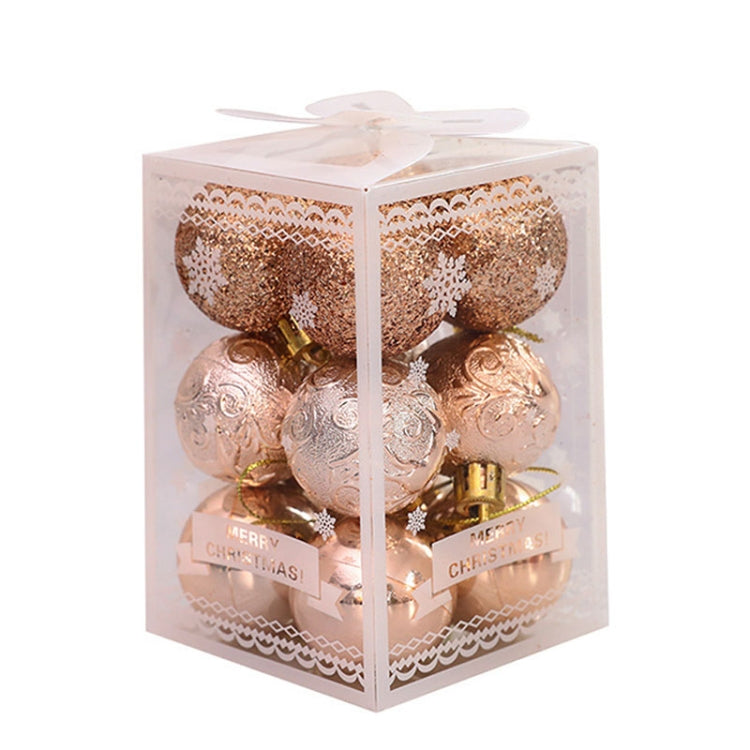 12pcs/pack 4cm Christmas Ball Special Shape + Glitter + Bright Set