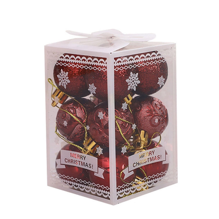 12pcs/pack 4cm Christmas Ball Special Shape + Glitter + Bright Set