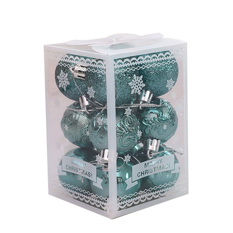 12pcs/pack 4cm Christmas Ball Special Shape + Glitter + Bright Set