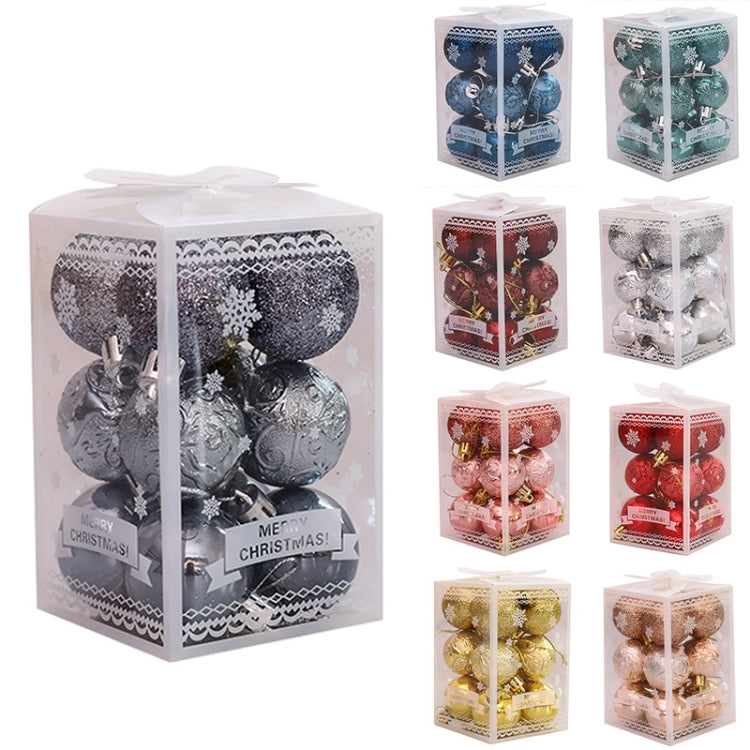 12pcs/pack 4cm Christmas Ball Special Shape + Glitter + Bright Set