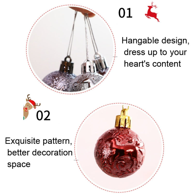 12pcs/pack 4cm Christmas Ball Special Shape + Glitter + Bright Set