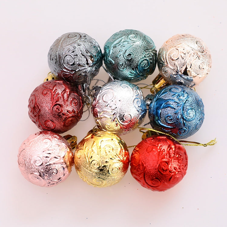 12pcs/pack 4cm Christmas Ball Special Shape + Glitter + Bright Set