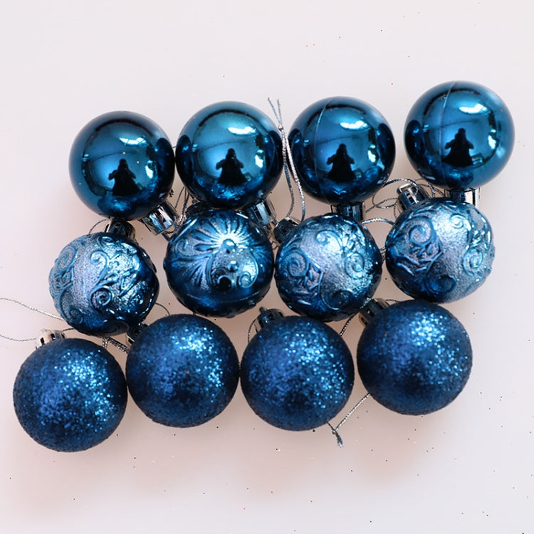 12pcs/pack 4cm Christmas Ball Special Shape + Glitter + Bright Set