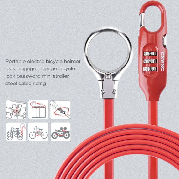 PL3001 Bicycle Mountain Bike Portable Anti-theft Password Cable Lock
