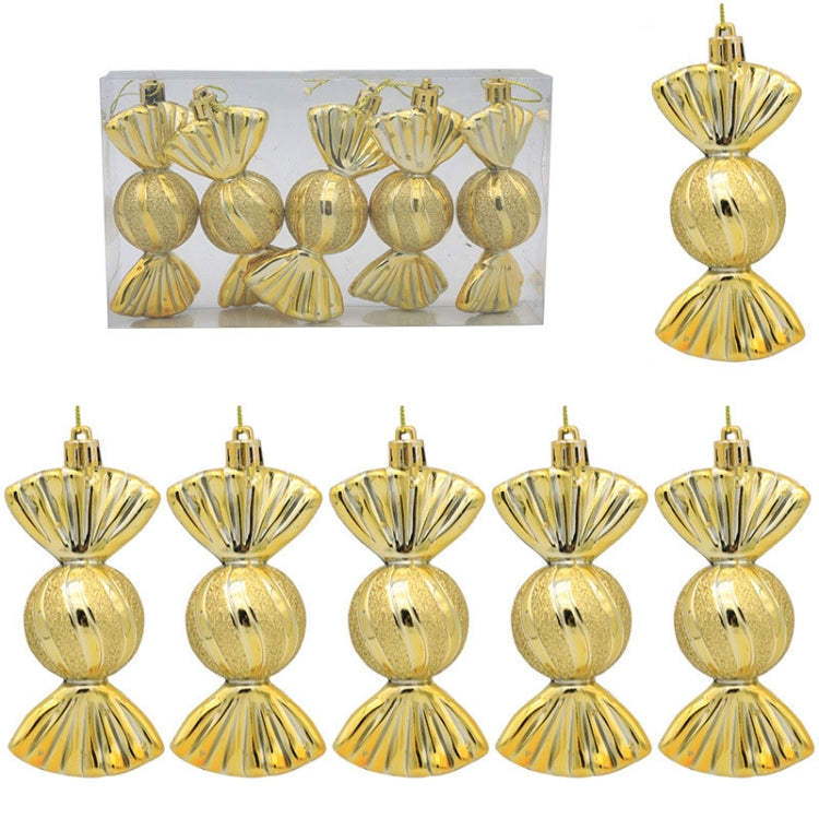 5PCS/Box Christmas Decoration Electroplating Candy Props Gift Box Props