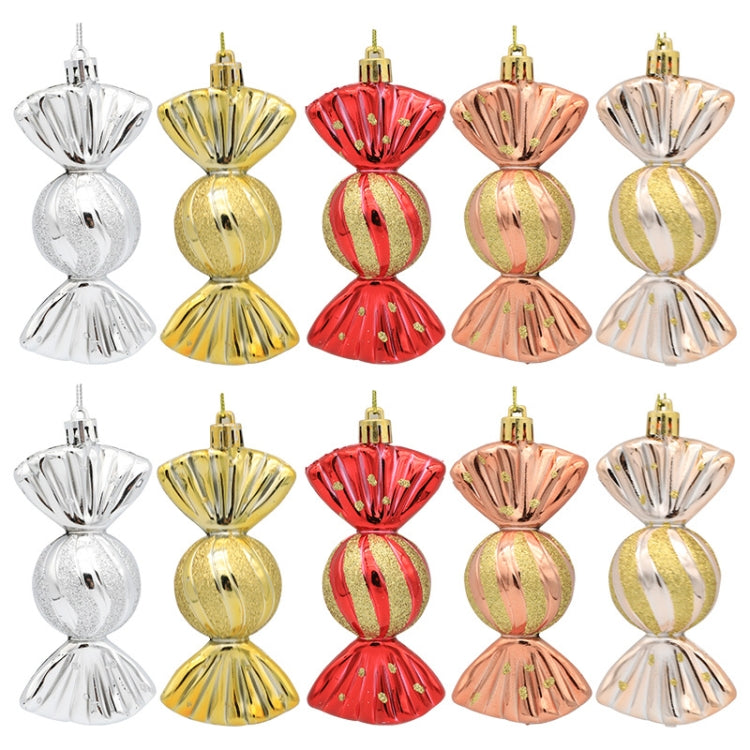 5PCS/Box Christmas Decoration Electroplating Candy Props Gift Box Props