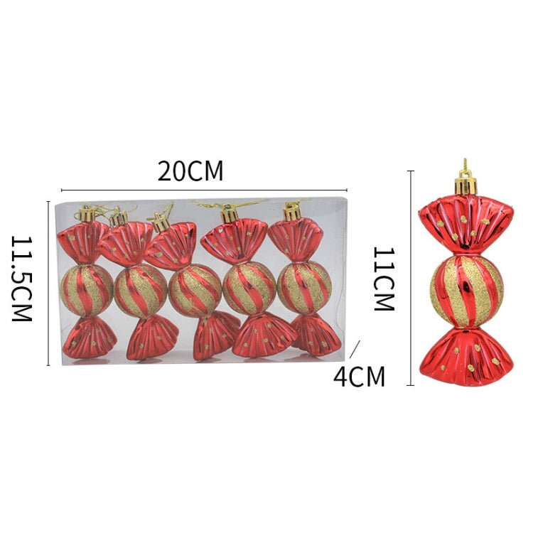 5PCS/Box Christmas Decoration Electroplating Candy Props Gift Box Props