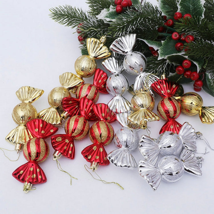 5PCS/Box Christmas Decoration Electroplating Candy Props Gift Box Props