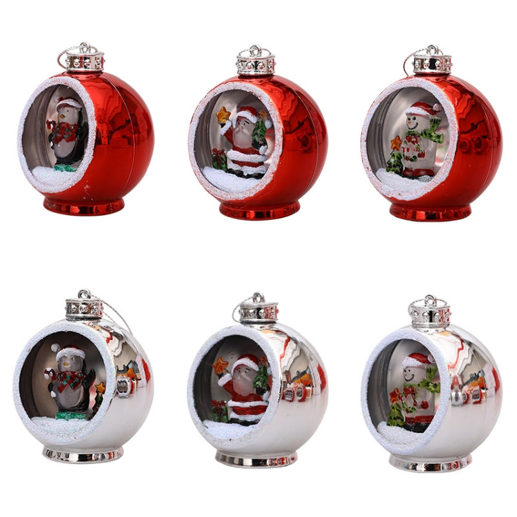 Colorful Lights Electroplating Christmas Ball Semicircle Luminous Decorative Ball