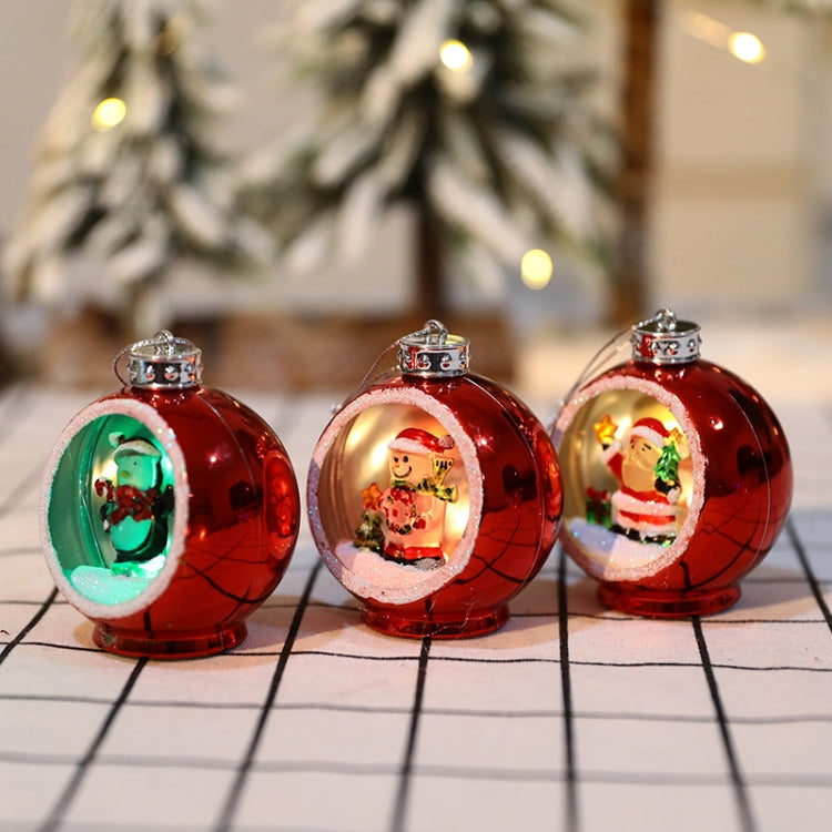Colorful Lights Electroplating Christmas Ball Semicircle Luminous Decorative Ball