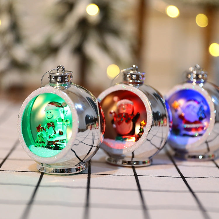 Colorful Lights Electroplating Christmas Ball Semicircle Luminous Decorative Ball