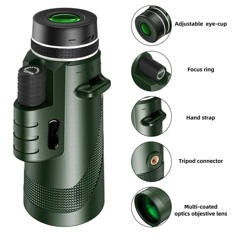 40X60 Outdoor Night Vision High Power HD Monocular