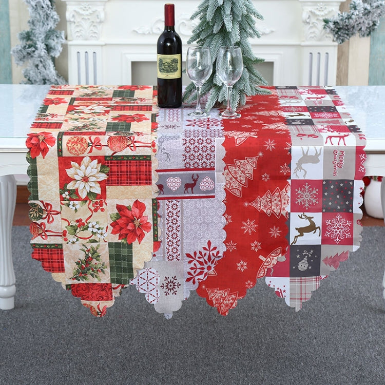 Christmas Decoration Print Table Flag Restaurant Family Party Tablecloth