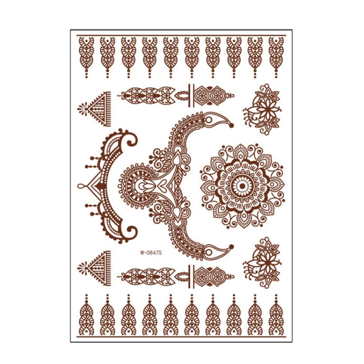 5 PCS Semi Permanent Brown Red Waterproof Lace Tattoo Sticker