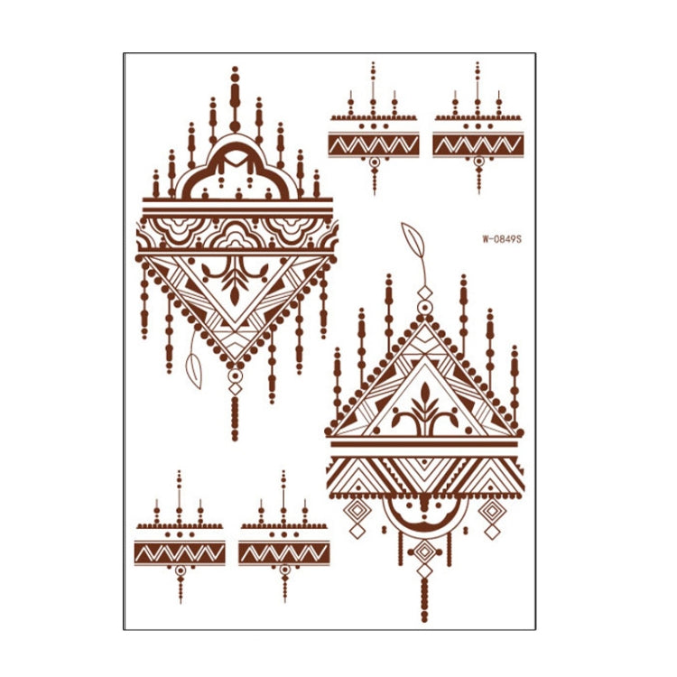 5 PCS Semi Permanent Brown Red Waterproof Lace Tattoo Sticker