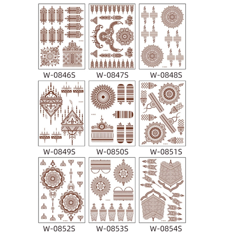 5 PCS Semi Permanent Brown Red Waterproof Lace Tattoo Sticker