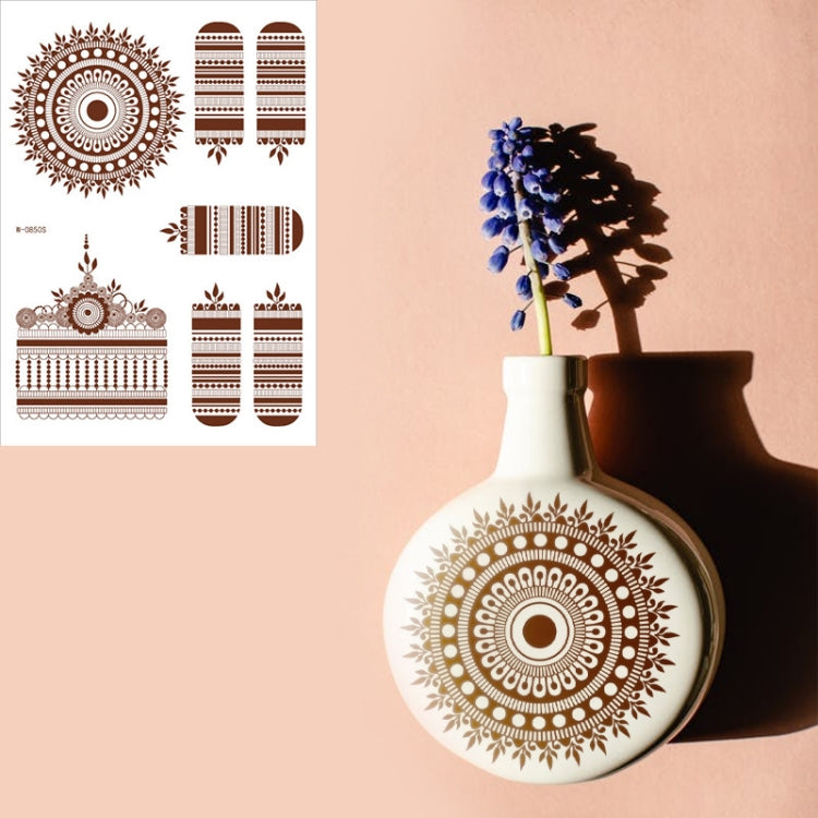 5 PCS Semi Permanent Brown Red Waterproof Lace Tattoo Sticker