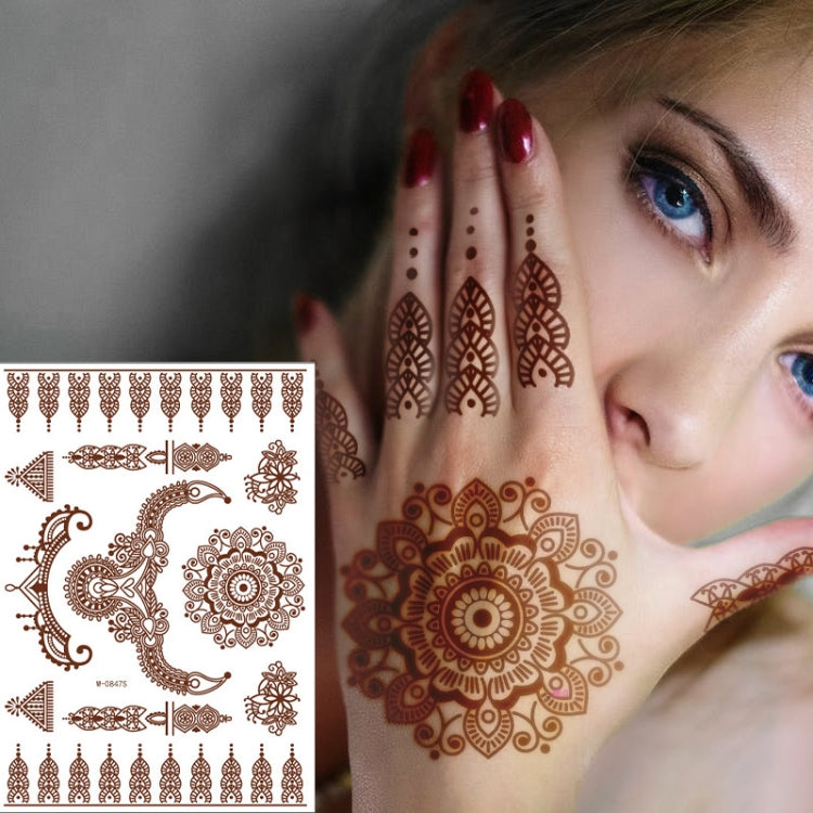 5 PCS Semi Permanent Brown Red Waterproof Lace Tattoo Sticker