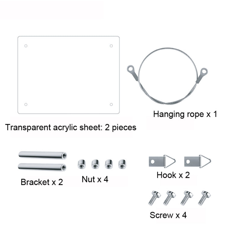 4x6 Inch Acrylic Photo Frame Transparent Frameless Desktop Photo Stand