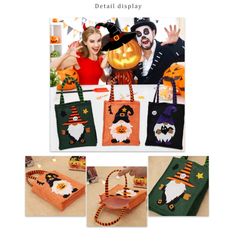 Halloween Cartoon Doll Linen Tote Bags