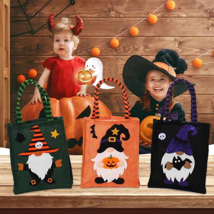Halloween Cartoon Doll Linen Tote Bags
