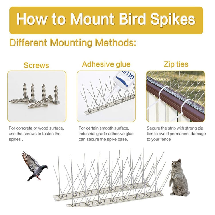 Stainless Steel Bird Repellent Thorn Anti-cat Thorn Bird Device