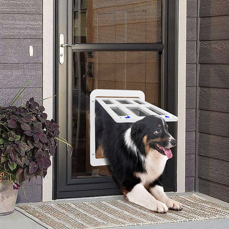 Pet Plaid Door For Screen Window Door Hole With Automatic Closure Lockable