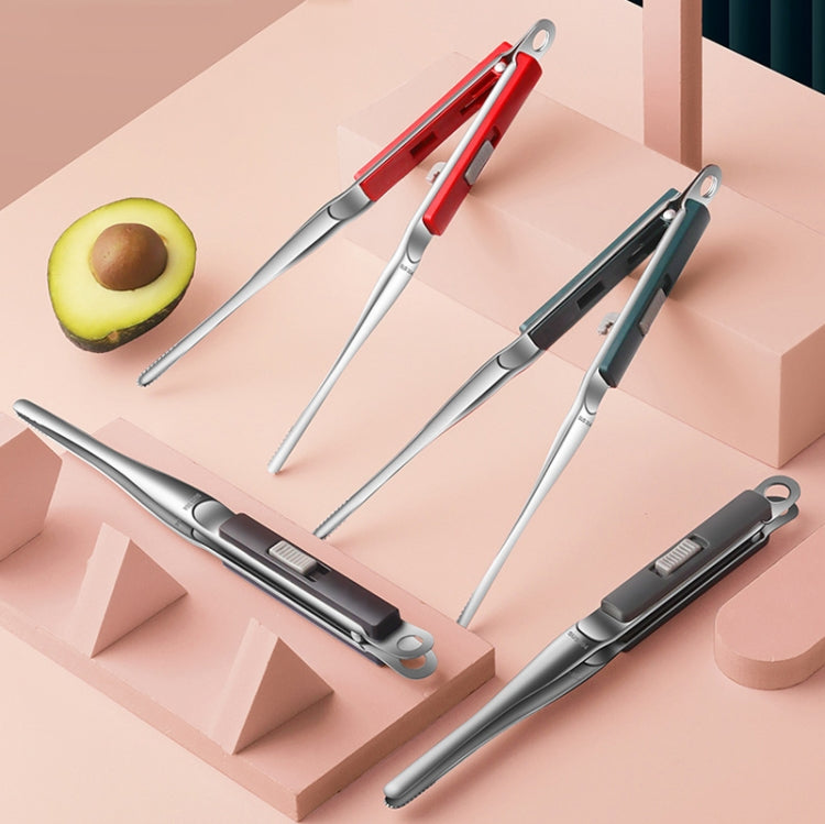 304 Stainless Steel Food Clip with Sawtooth Barbecue Tongs