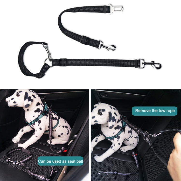 Pet Dual-purpose Car Reflective Seat Belt Dog Leash