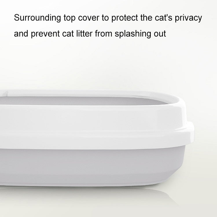 Semi-enclosed Cat Litter Box Cat Toilet With Cat Litter Shovel