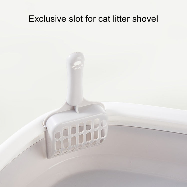 Semi-enclosed Cat Litter Box Cat Toilet With Cat Litter Shovel