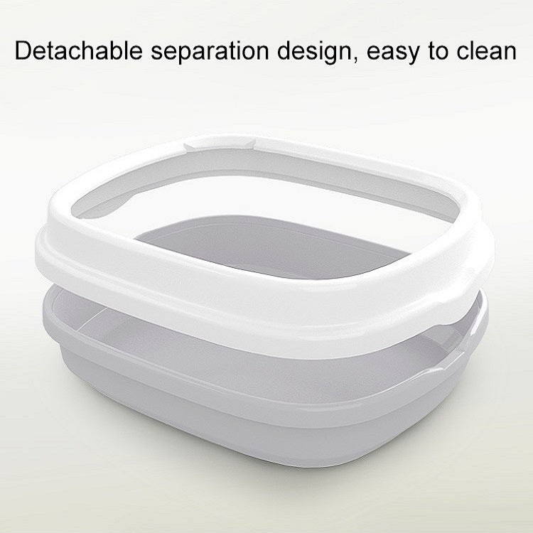 Semi-enclosed Cat Litter Box Cat Toilet With Cat Litter Shovel