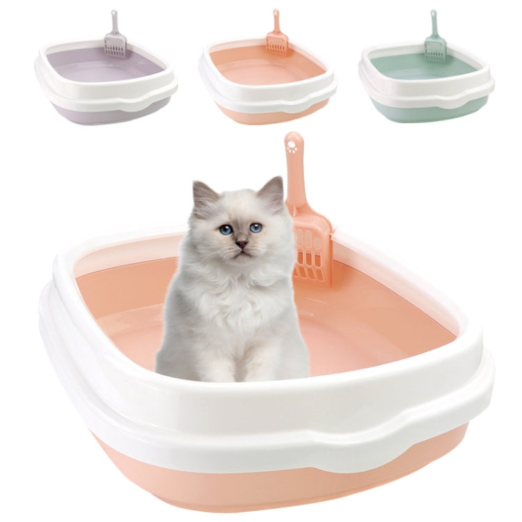 Semi-enclosed Cat Litter Box Cat Toilet With Cat Litter Shovel