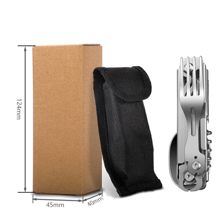 6-in-1 Folding Tableware (Fork/Knife/Spoon/Bottle Opener) for Camping and Survival