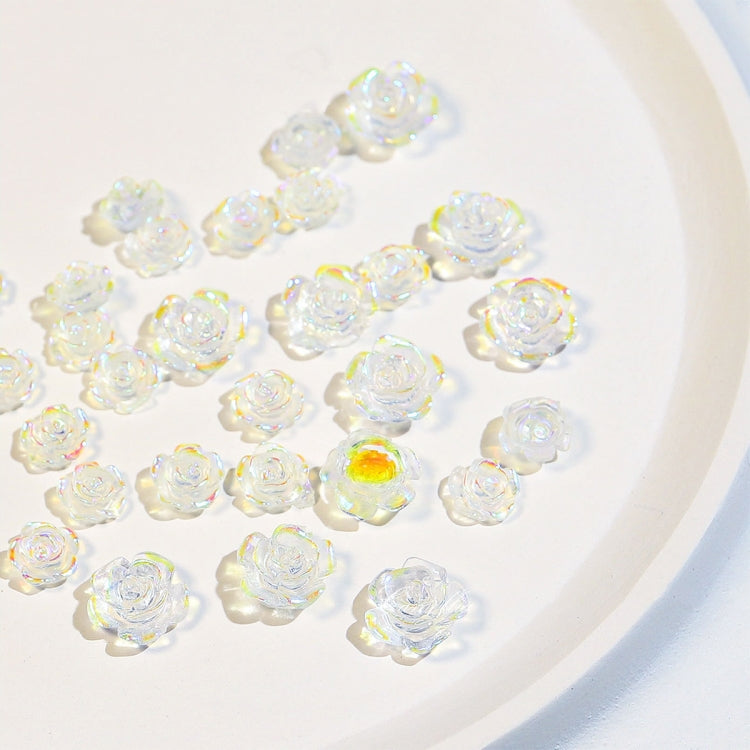 SP0473 30Pcs/Pack 3D Camellia Nail Art Decorative Rhinestones