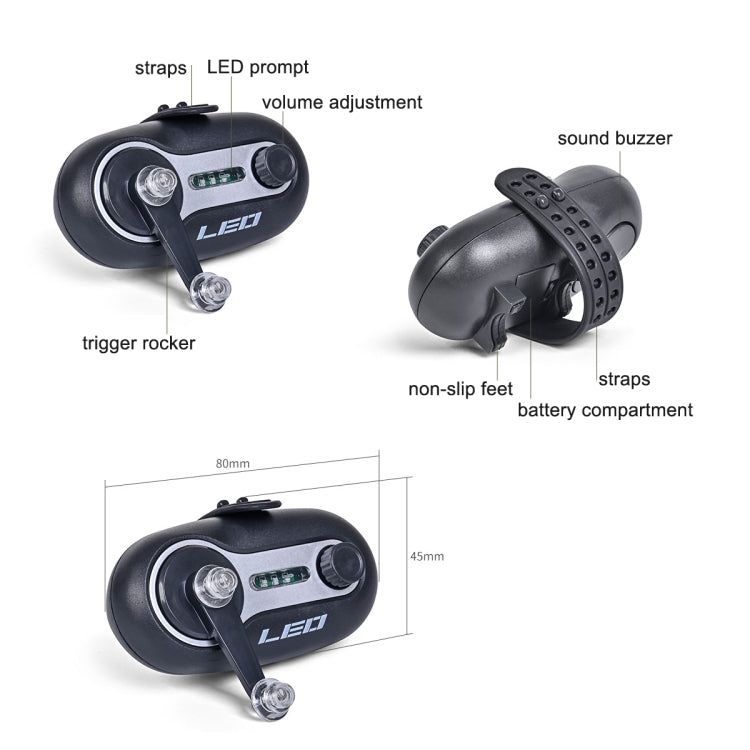 LEO 28152 Sea Rod Sound and Light Alarm Fishing Rod Prompt Alarm, Style: