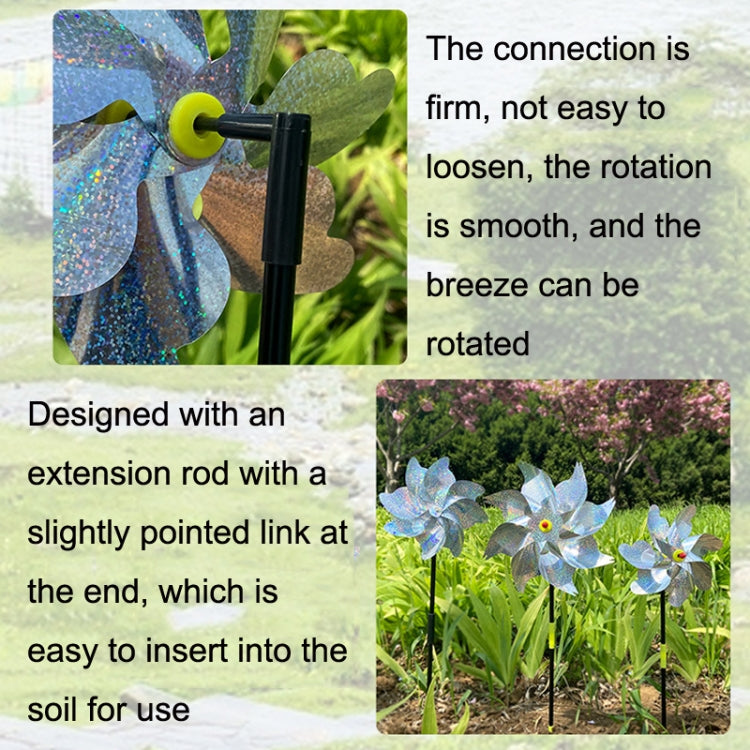 Balcony Garden Farmland Bird Catcher Reflector Anti-bird Laser Windmill, Style: Seven