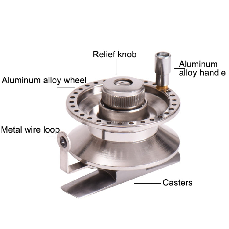 LEO 27758 Side Foot Front Reel With Guide Ring Ice Fishing Reel, Specification: