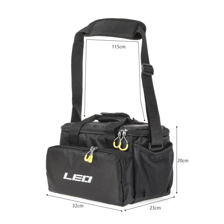 LEO 28048 Thickening Square Road Sub Bag Bait Wheel Fishing Gear Bag