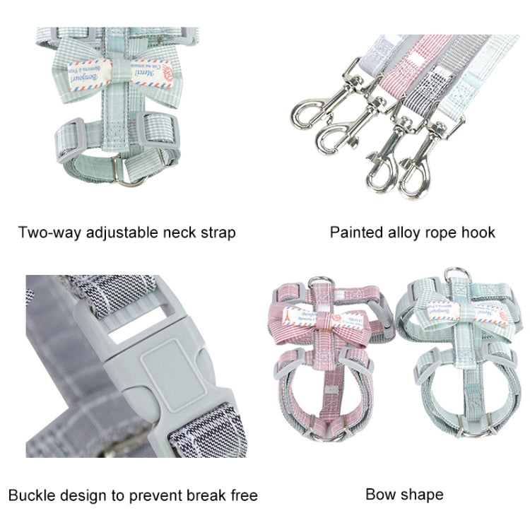 Bow-knot Anti-breakaway Adjustable Cat Leash