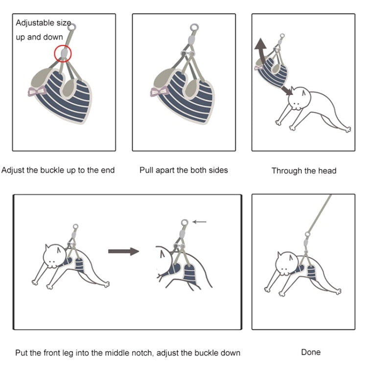 Bow Vest Type Adjustable Cat Leash