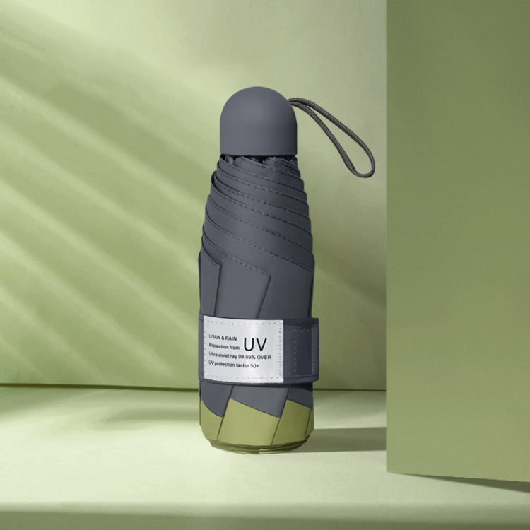 LY-0621 Five-Fold Six-bone Umbrella Simple Black Glue Sunscreen Umbrella