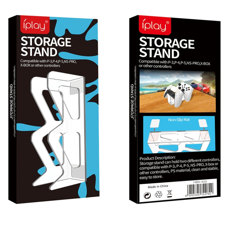 IPLAY HBX-433 Gamepad Transparent Desktop Display Stand For PS4 / PS5 / PS3 / Xbox / Switch