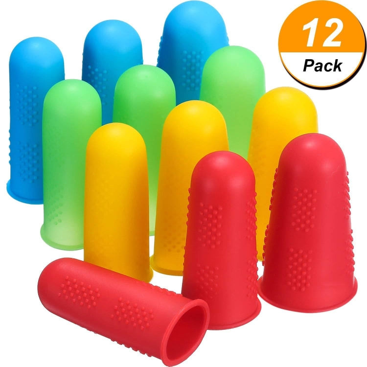 4 Sets Anti-scalding Non-slip High Temperature Resistant Silicone Finger Cuff With Particles