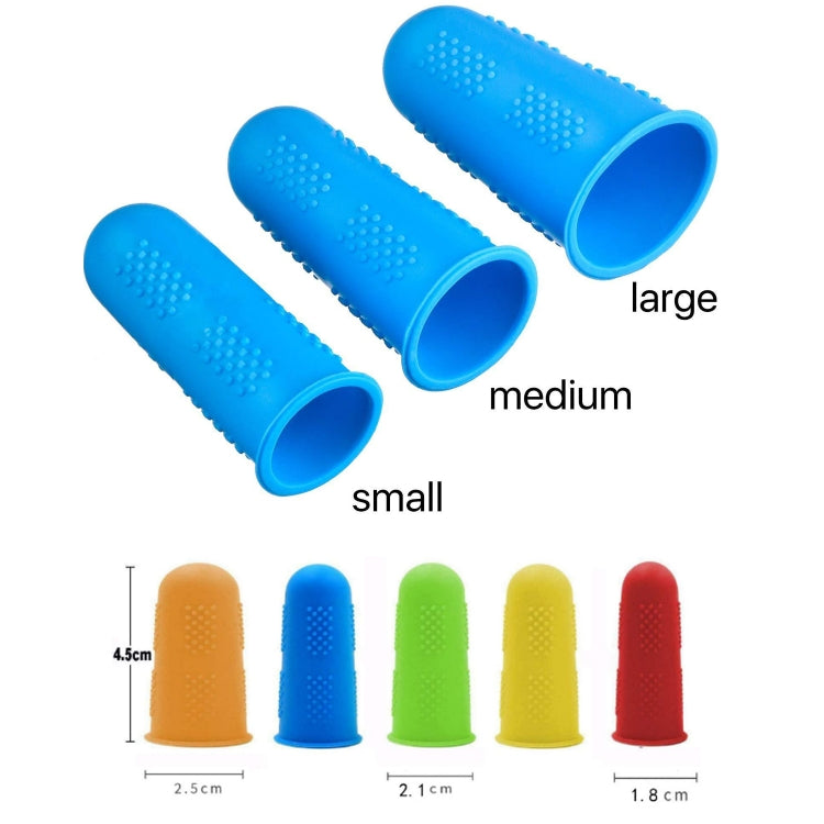 4 Sets Anti-scalding Non-slip High Temperature Resistant Silicone Finger Cuff With Particles
