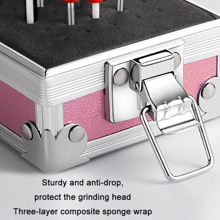 Nail Polishing Head 25 Holes Display Stand Dustproof Storage Box
