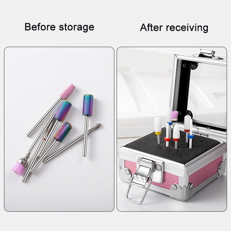 Nail Polishing Head 25 Holes Display Stand Dustproof Storage Box