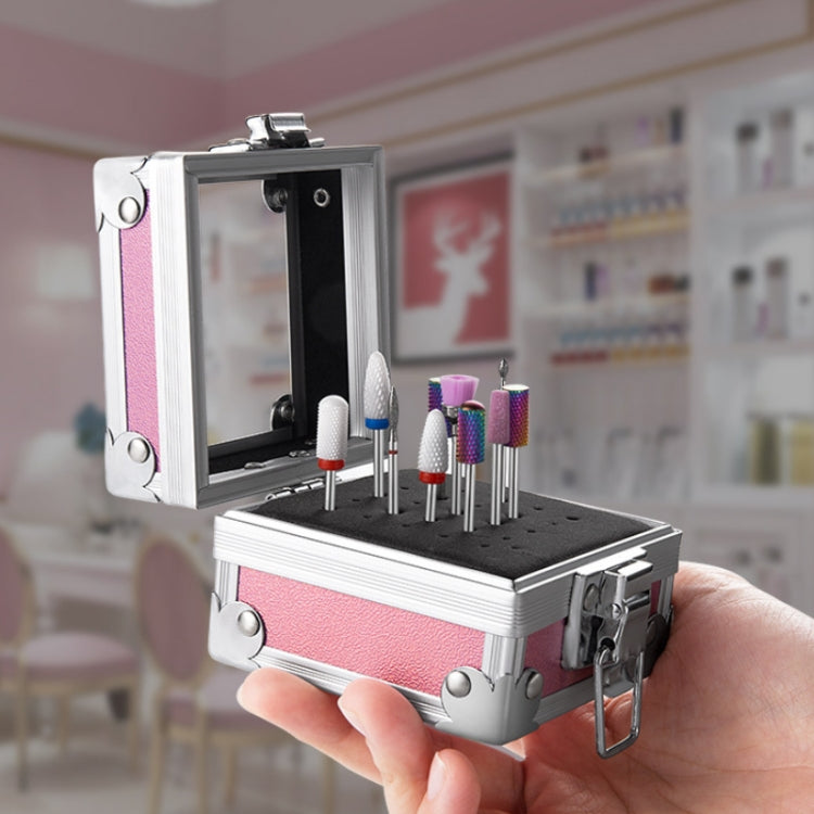 Nail Polishing Head 25 Holes Display Stand Dustproof Storage Box