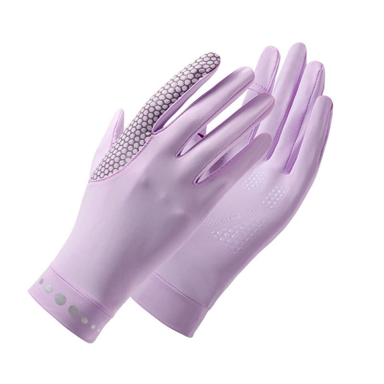 1 Pair XC-14 Riding Driving Sunscreen Anti-UV Fingerless Ice Silk Gloves, Style: